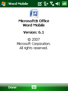 Word Mobile 6.1